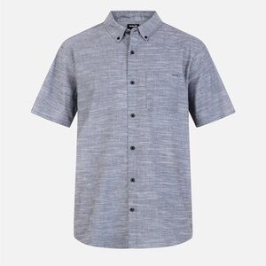 New.Hurley Men's Casual Gray Button Down Shirt size large